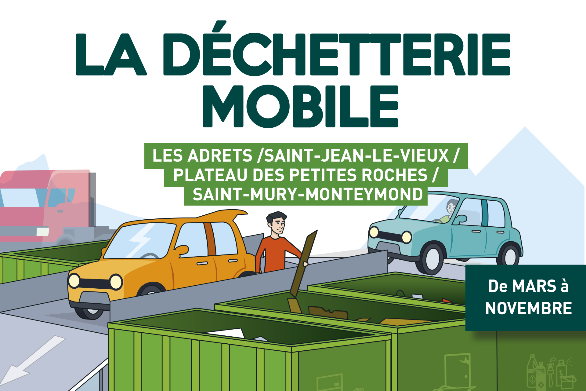 Déchetterie mobile Permanences 2024 Déchets